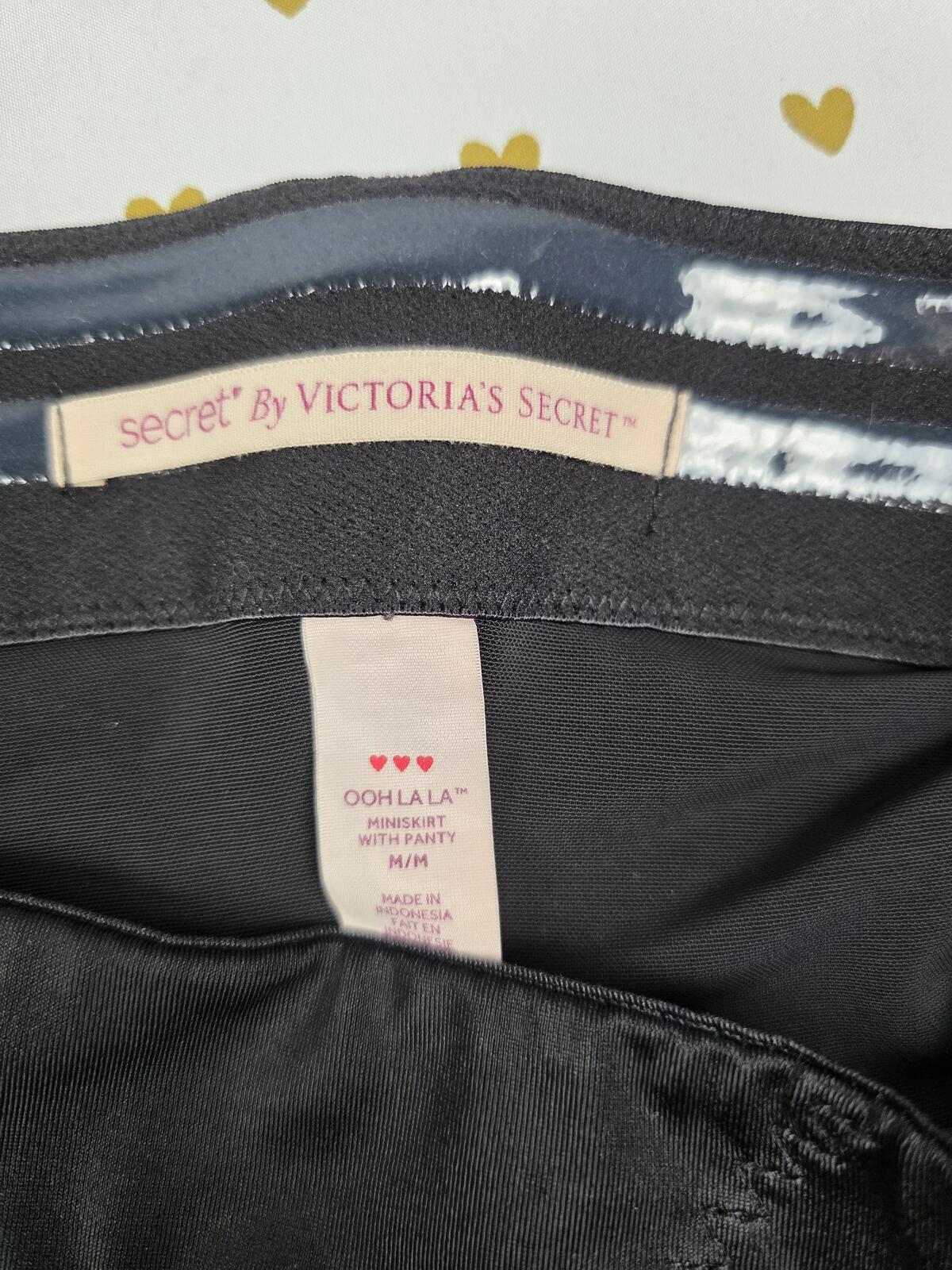 Victorias Secret Black Ooh La La Girdle Shaper Skirt MEDIUM Miniskirt