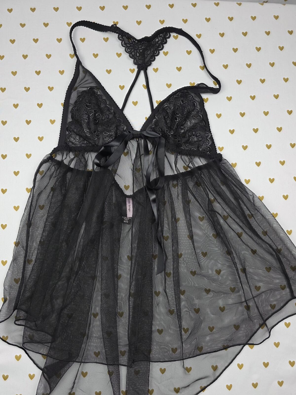 Medium Black Sheer Sexy Babydoll Nightie Lingerie Dress SEXY LITTLE THINGS