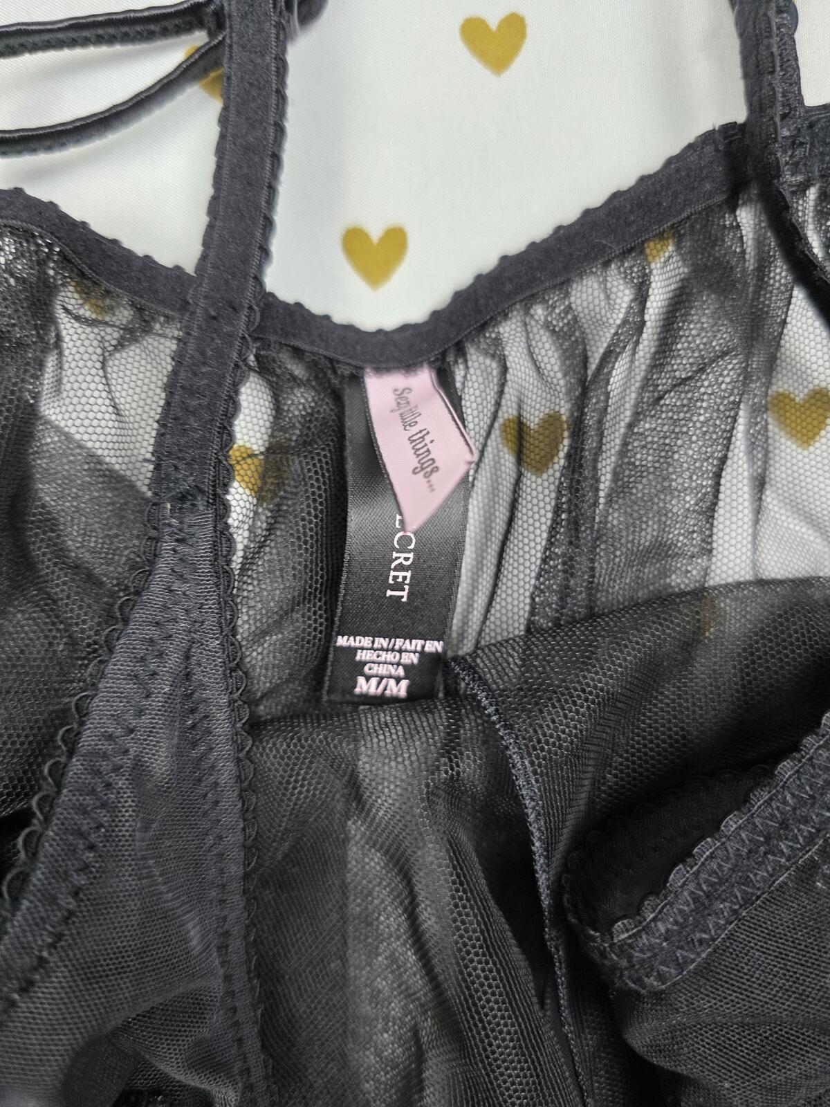 Medium Black Sheer Sexy Babydoll Nightie Lingerie Dress SEXY LITTLE THINGS