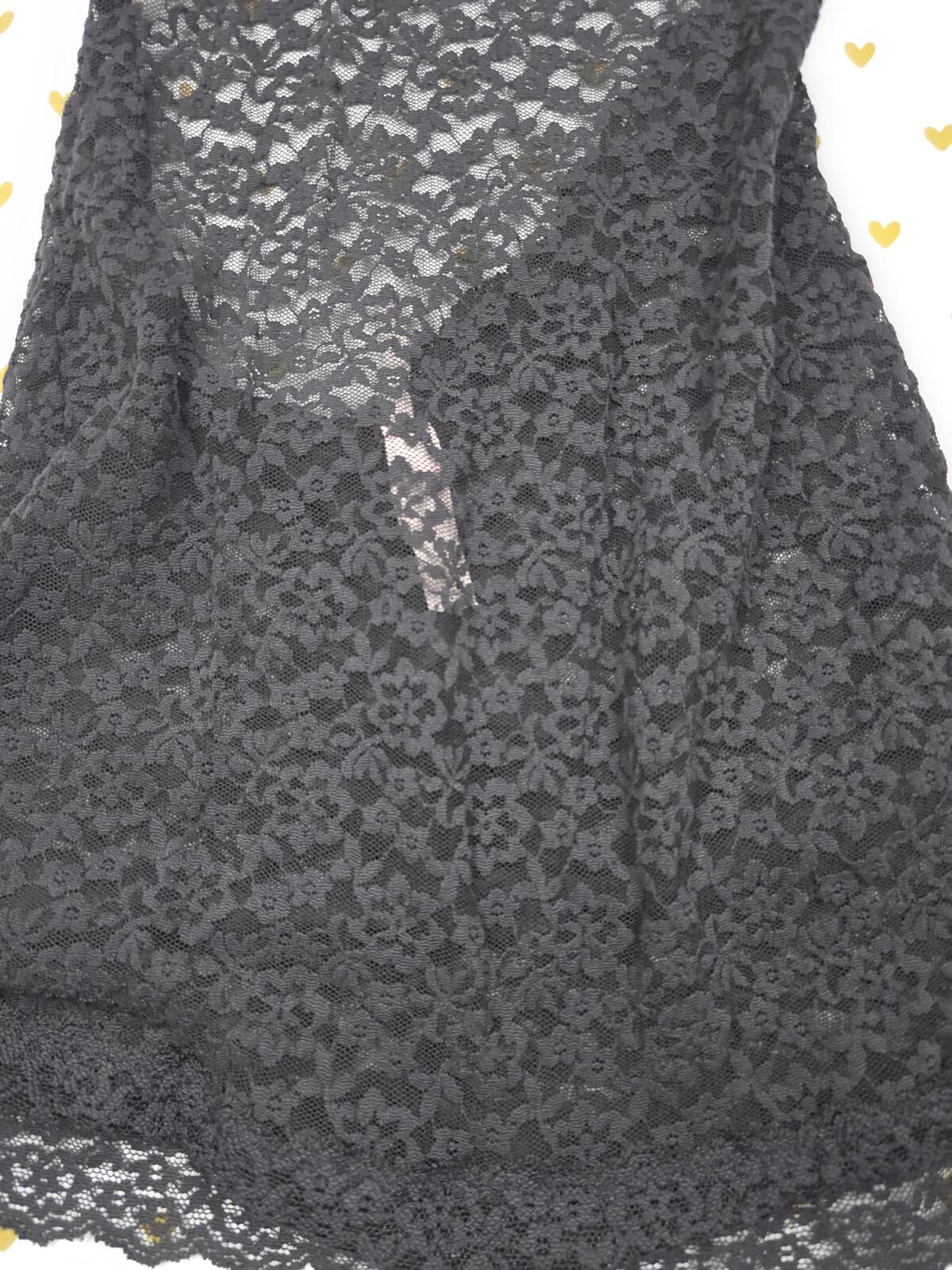 Victorias Secret Black Lace Stretchy Small Halter Dress Nightie Lingerie Slip