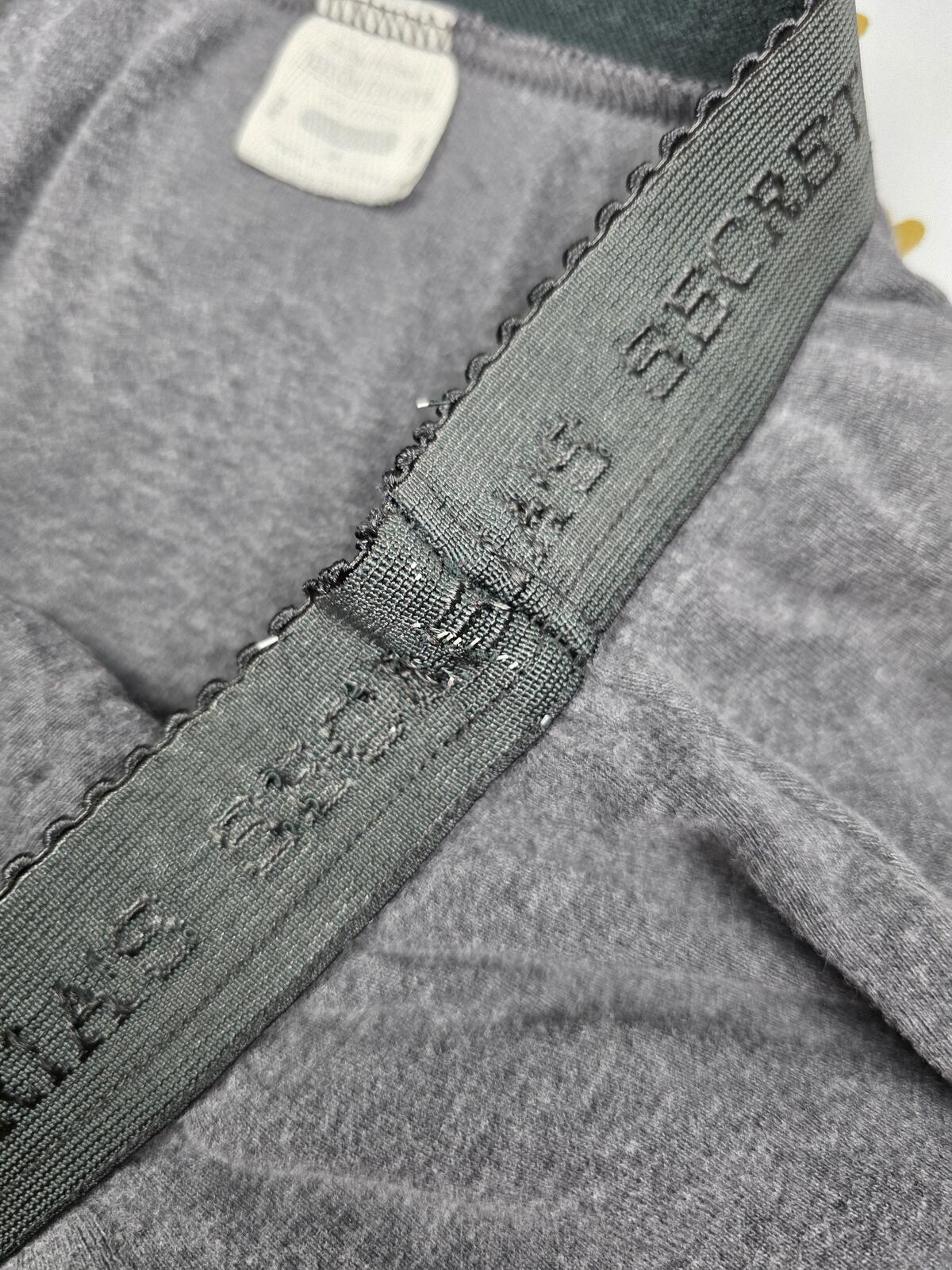 Victorias Secret VINTAGE Cotton Boxers Grey Sleep Shorts Pajama Bottoms Medium
