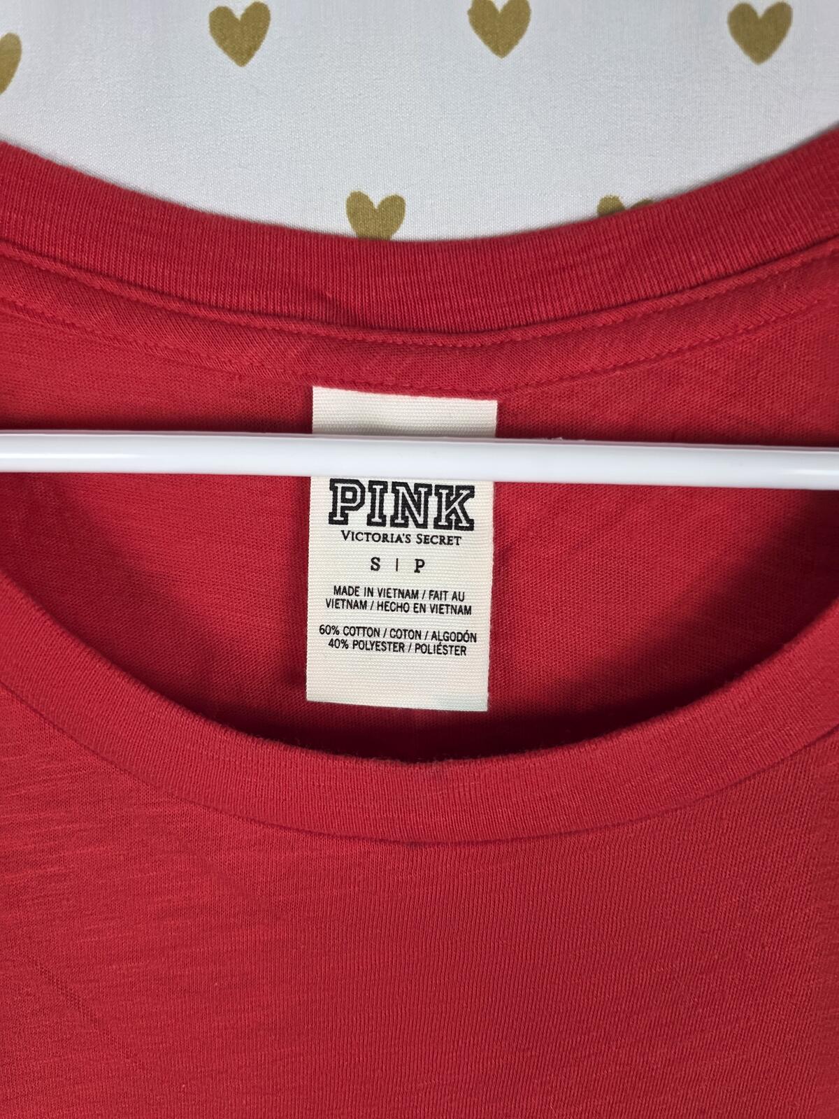 Victorias Secret PINK LOVE Usa RED WHITE BLUE Bling Tank Top SMALL