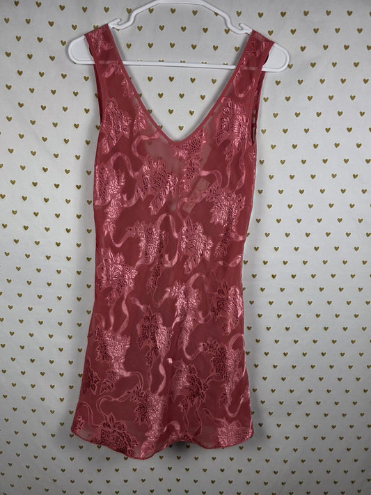 Victorias Secret VINTAGE GOLD LABEL Sheer Nightie Slip Dress Lingerie SMALL
