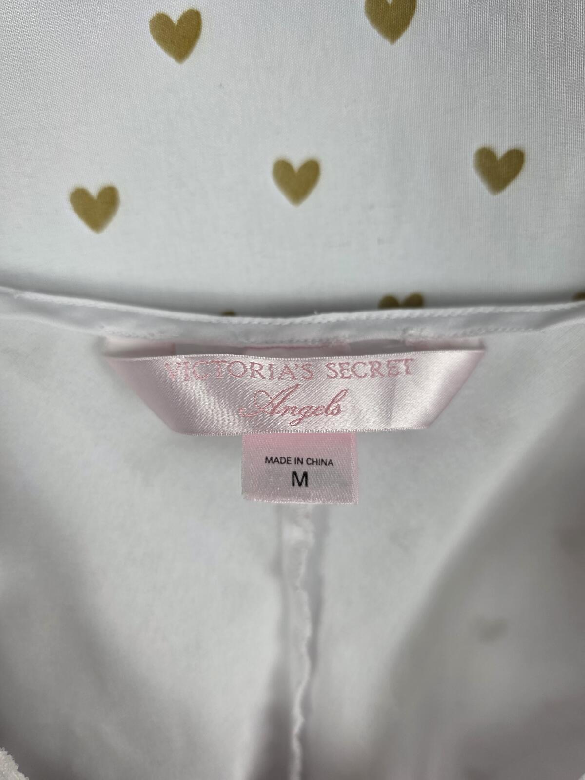 Victorias Secret White Ruffled Slip Dress Nightie Lingerie ANGELS VTG MEdium