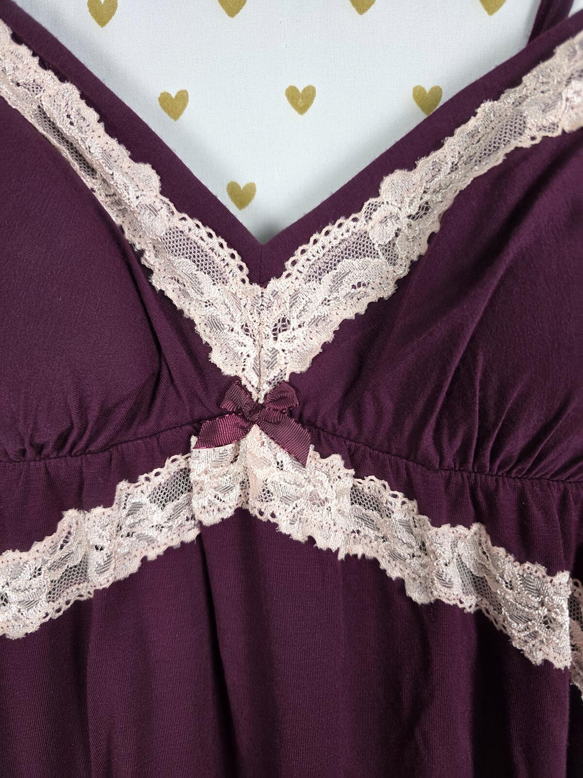 Victorias Secret Super Soft Medium Maroon Nightie Sleep Dress Lingerie