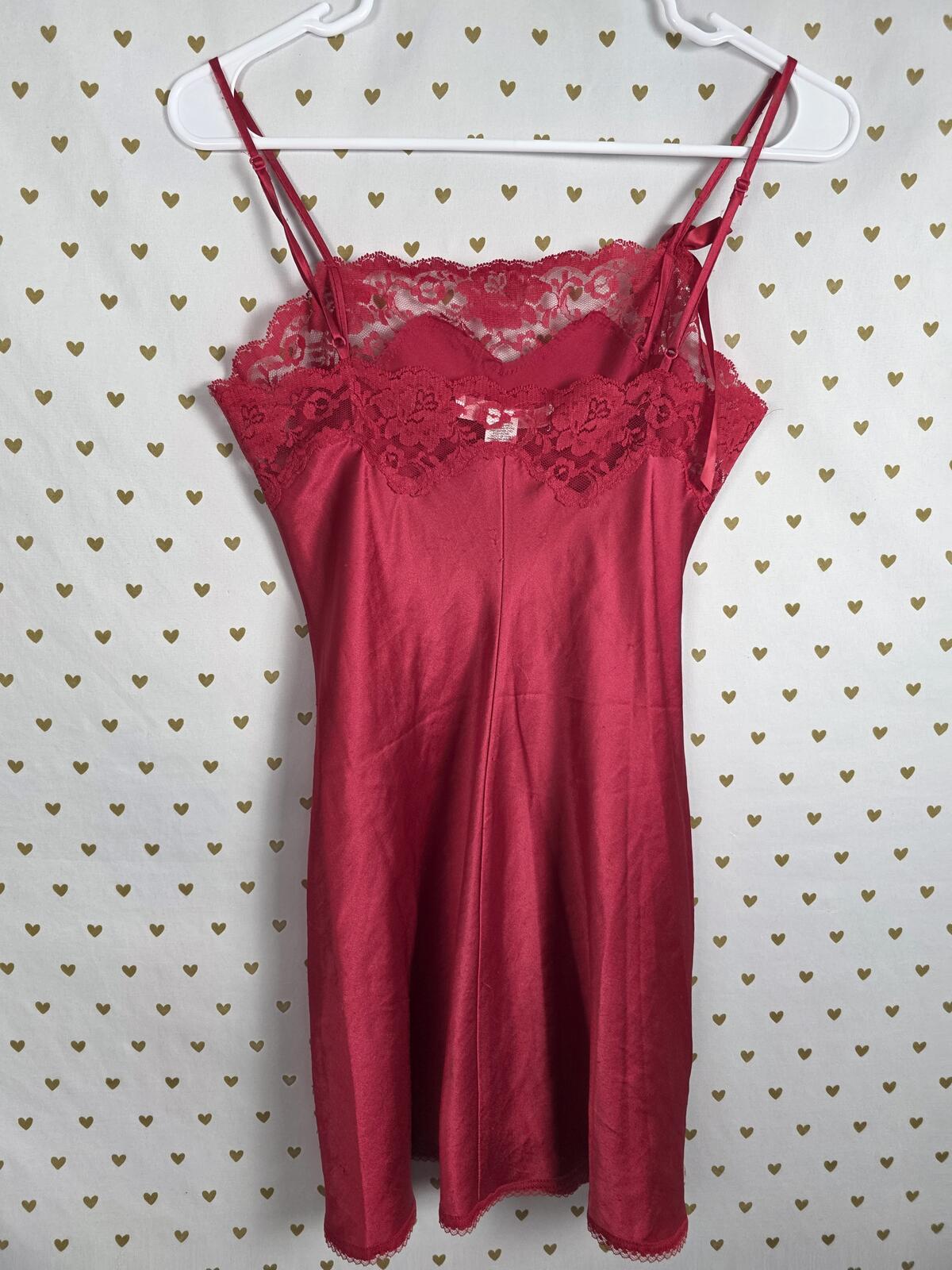Victorias Secret  ANGELS Vintage satin Slip Dress Nightie Lingerie XS Y2k
