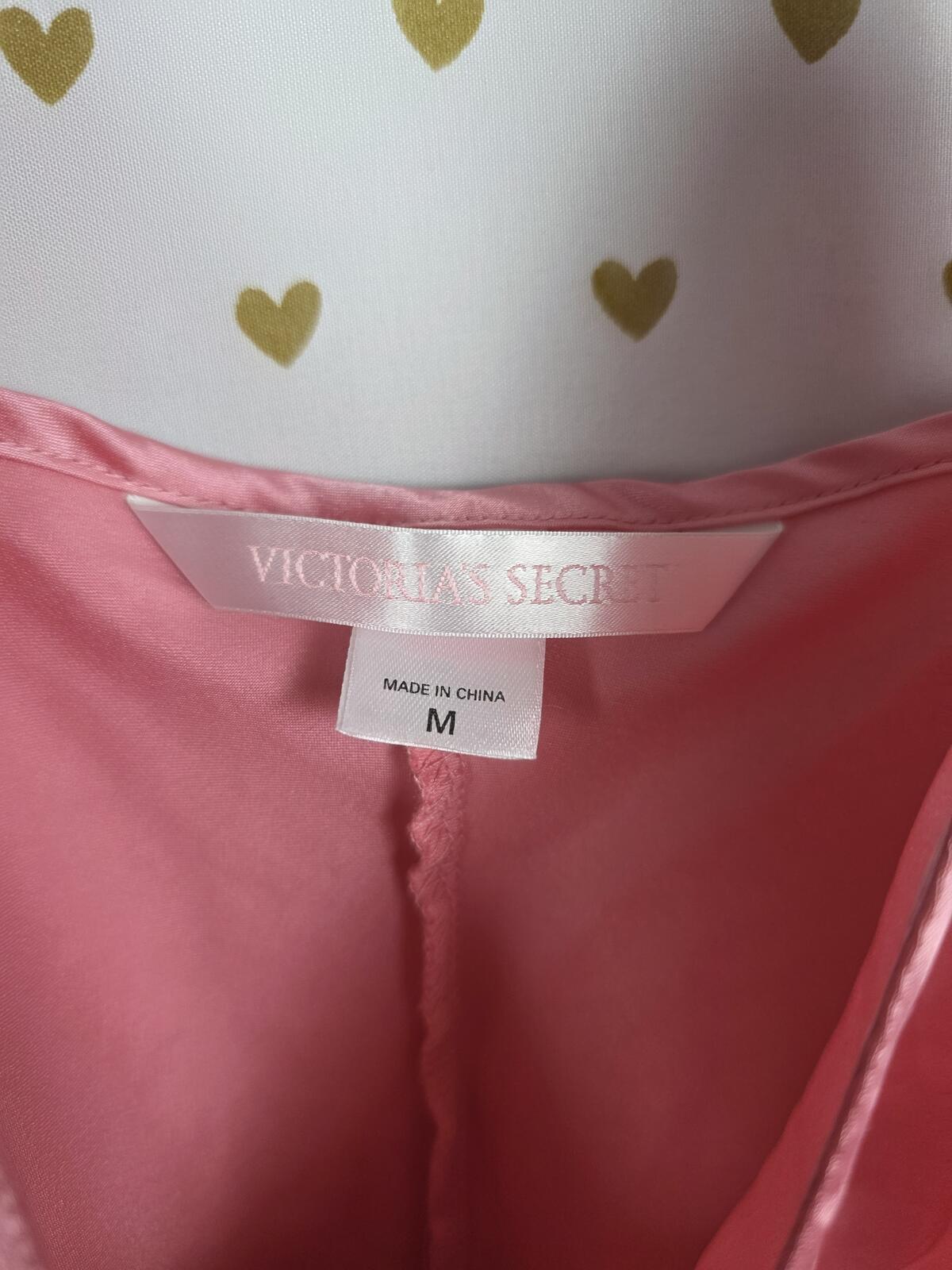 Victorias Secret Sexy Satin Tie Front babydoll Slip Dress Nightie MEDIUM