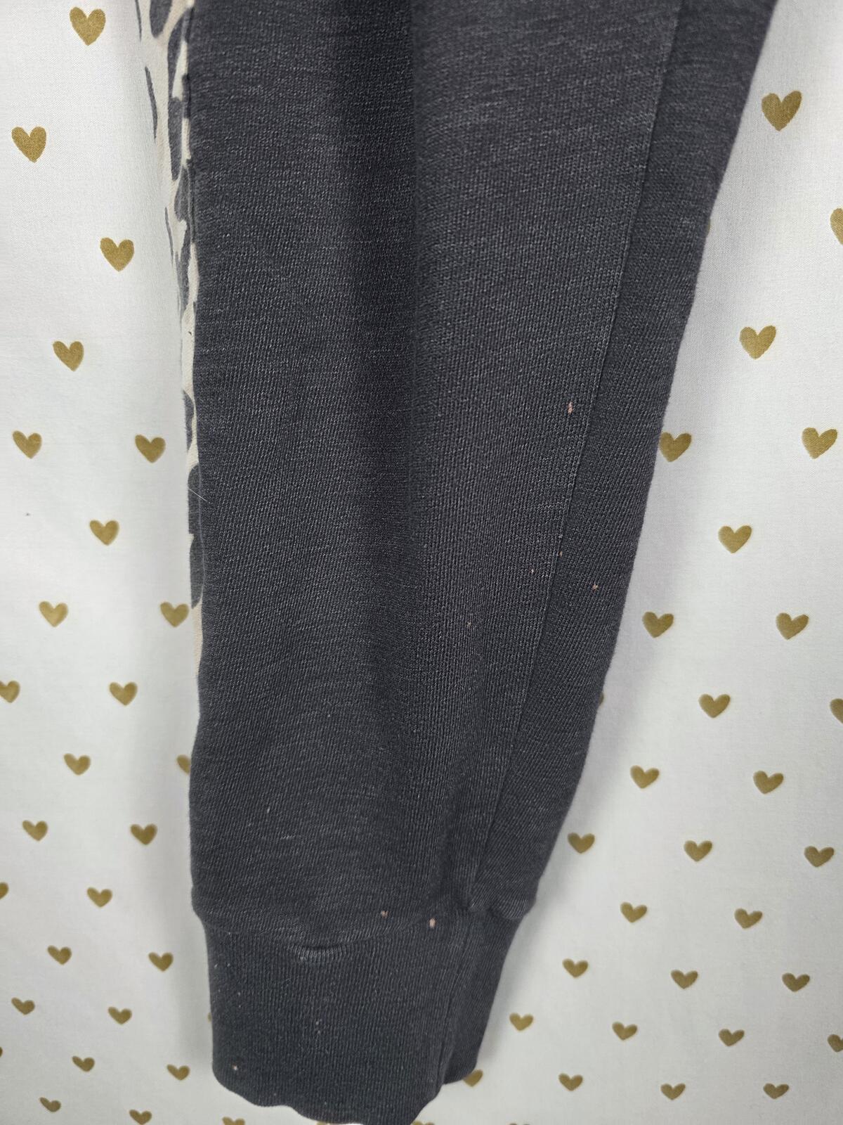 Victorias Secret PINK Leopard Cheetah Sweats Sweatpants Grey MEDIUM
