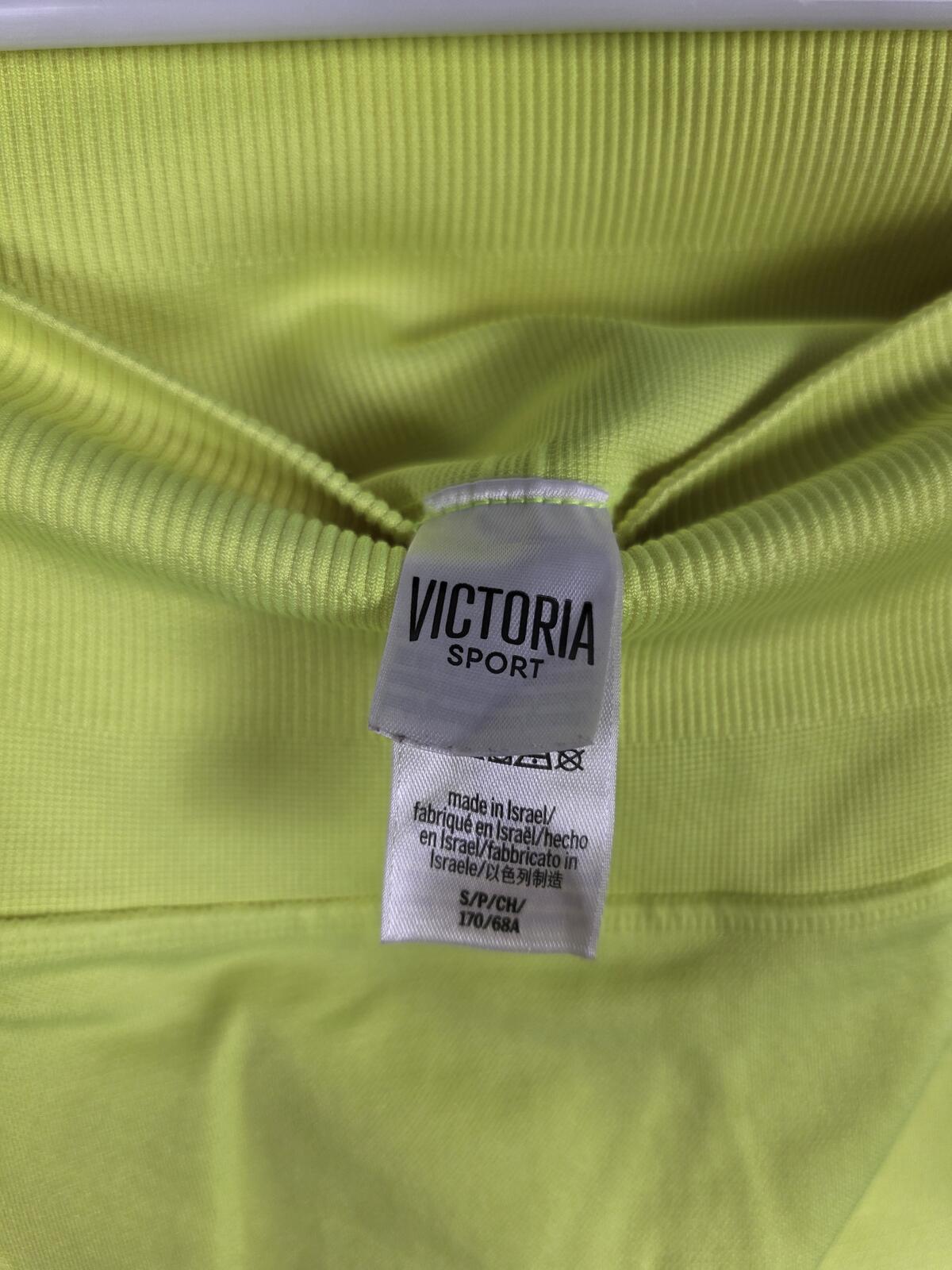 Victorias Secret SPORT Neon Active Leggings Pants Yellow Cutout SMALL