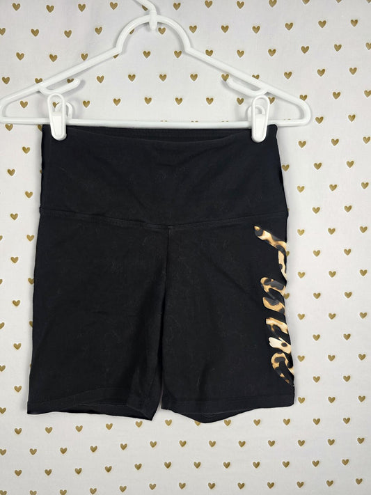 Victorias Secret PINK Bike Shorts Animal Print Leopard Cheetah Logo Yoga SMALL