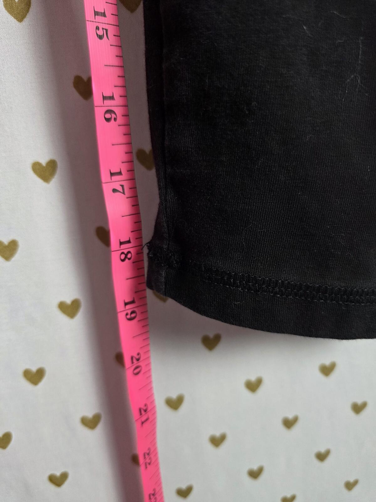 Victorias Secret PINK Capri FOLDOVER YOGA PANTS Black Logo MEDIUM