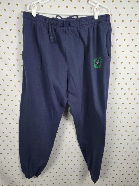 Victorias Secret PINK Blue Joggers Sweatpants 2XL XXL Logo Sweats