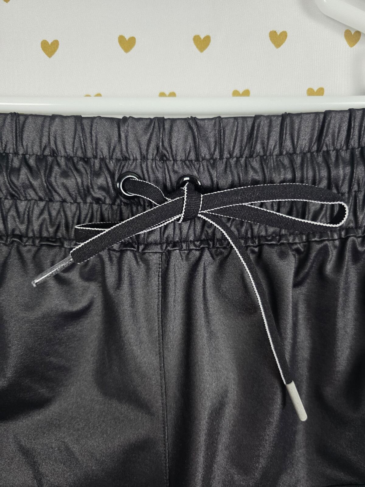 Victorias Secret SPORT WET LOOK Jogging Running Shorts active sheer panel MEDIUM