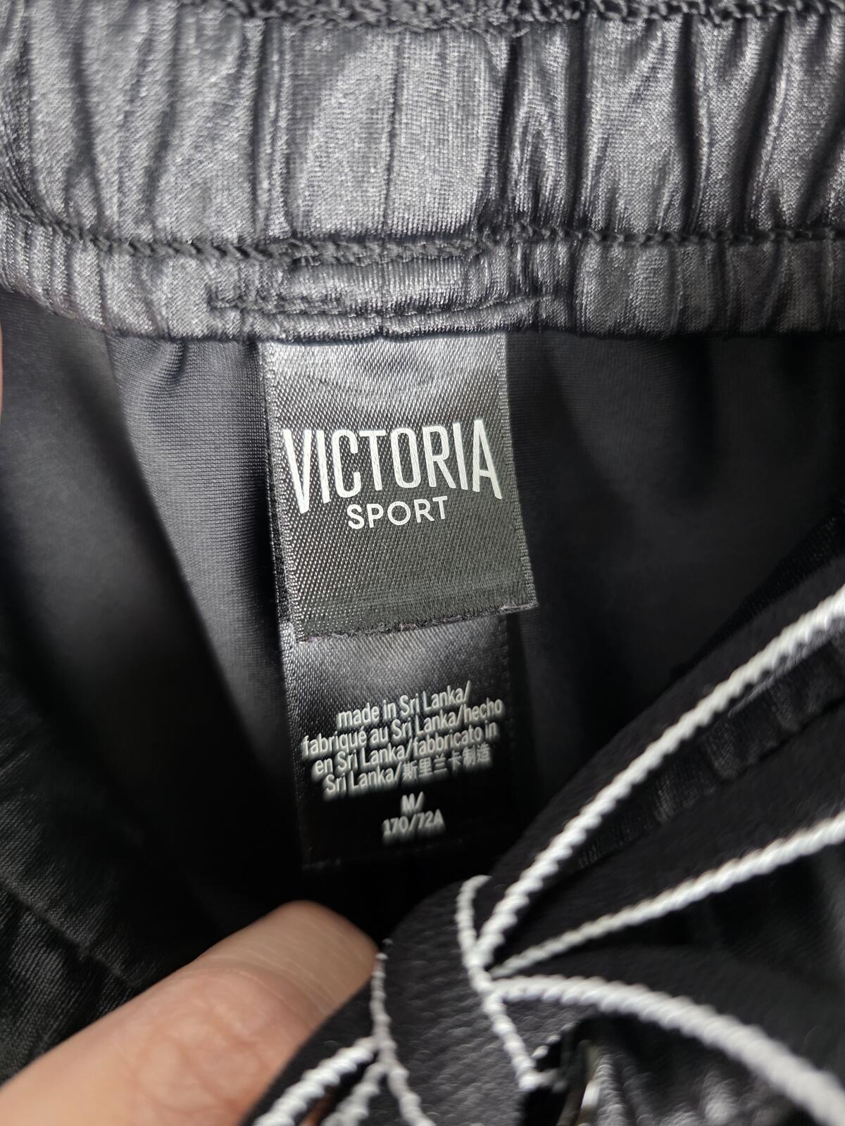 Victorias Secret SPORT WET LOOK Jogging Running Shorts active sheer panel MEDIUM