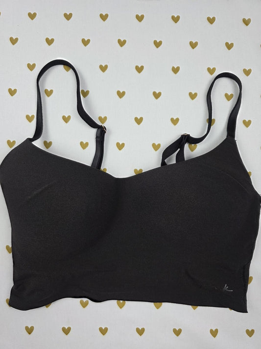 Victorias Secret Pink Black Wireless Lightly Lined XS Bralette Bra Top Tank