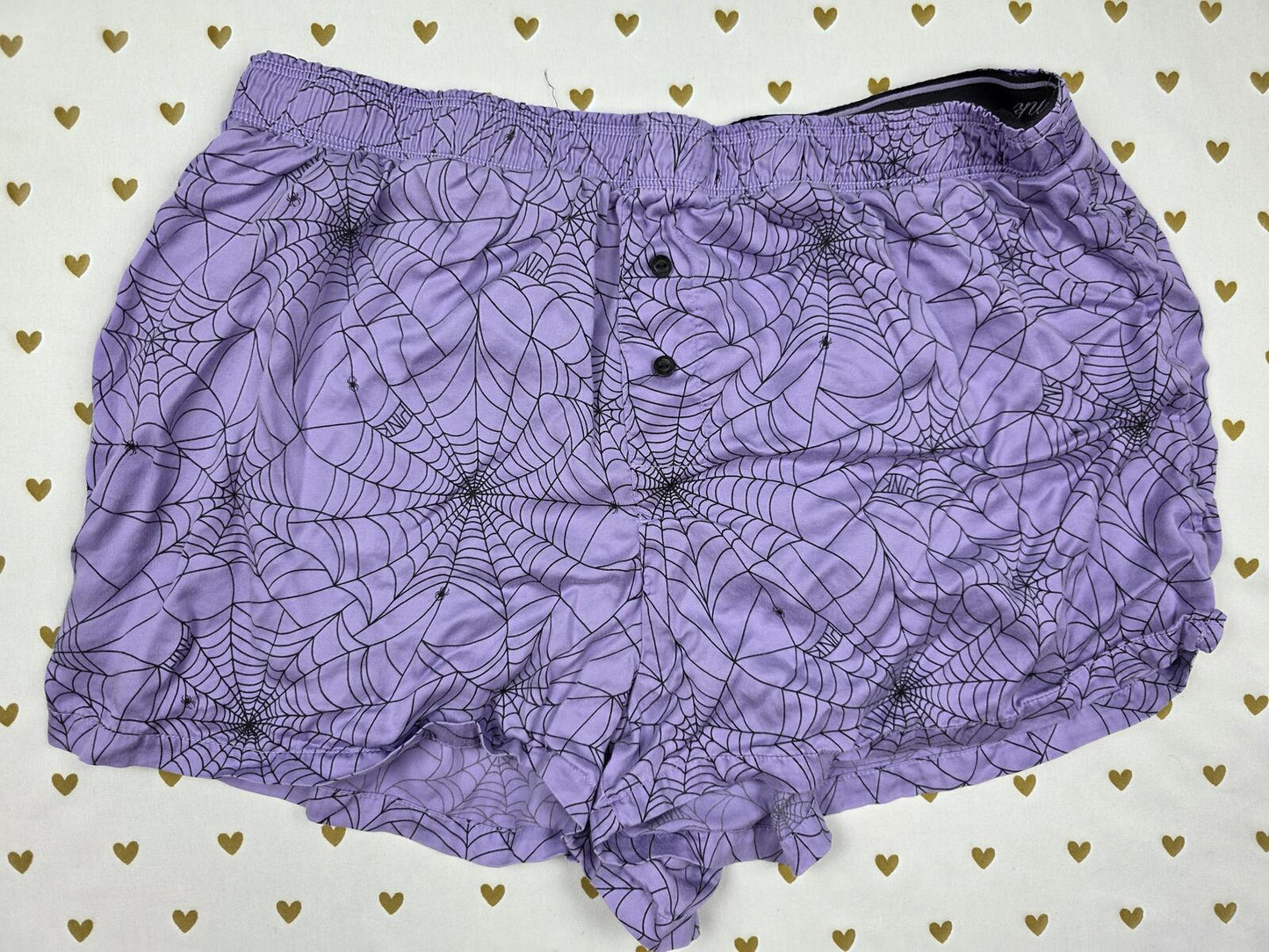 Victorias Secret PINK HALLOWEEN Medium Silky Sleep Shorts Boxers Pajama Bottoms