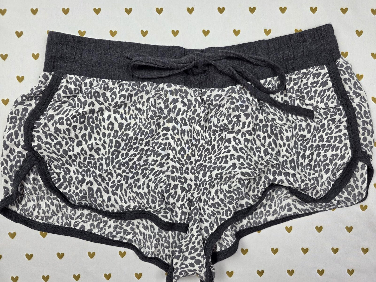 Victorias Secret Medium LEOPARD CHEETAH Soft Sleep Shorts Boxers Pajama Bottoms
