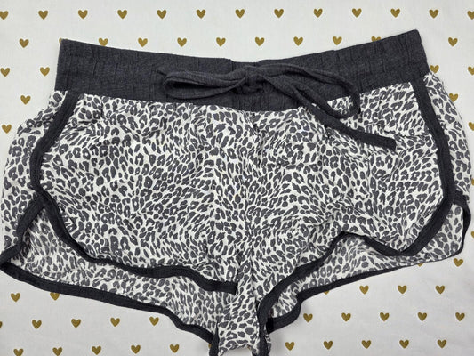 Victorias Secret Medium LEOPARD CHEETAH Soft Sleep Shorts Boxers Pajama Bottoms