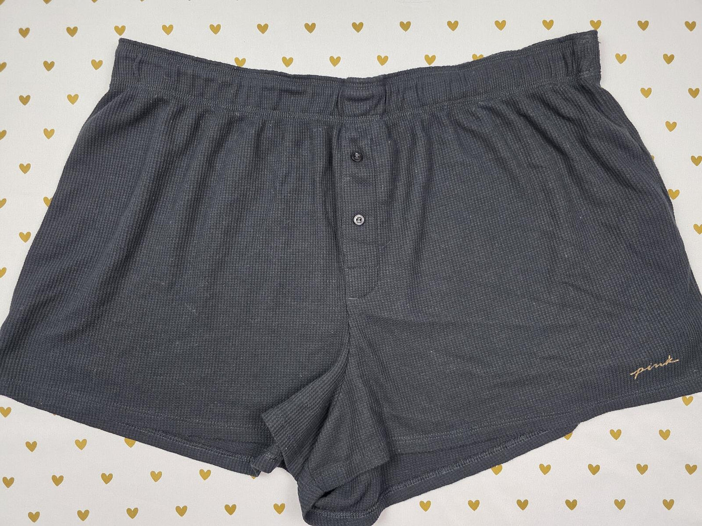 Victorias Secret PINK XL Waffle Thermal Sleep Shorts Boxers Pajama Bottoms