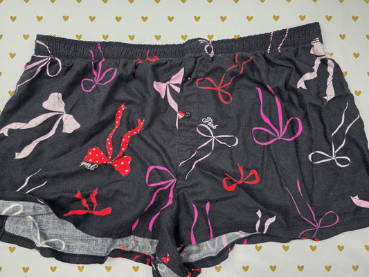 Victorias Secret PINK Silky BOWS XL  Sleep Shorts Boxers Pajama Bottoms