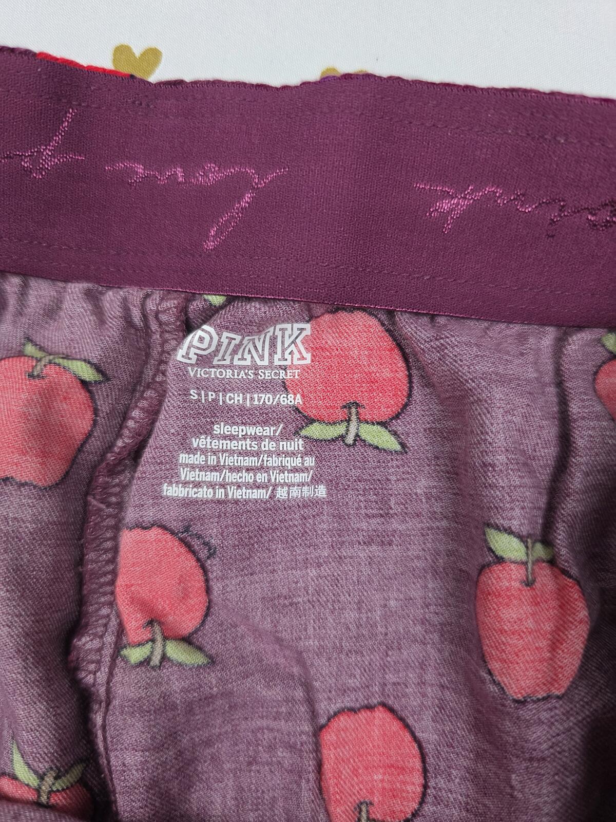Victorias Secret PINK APPLE Red small Sleep Shorts Boxers Pajama Bottoms