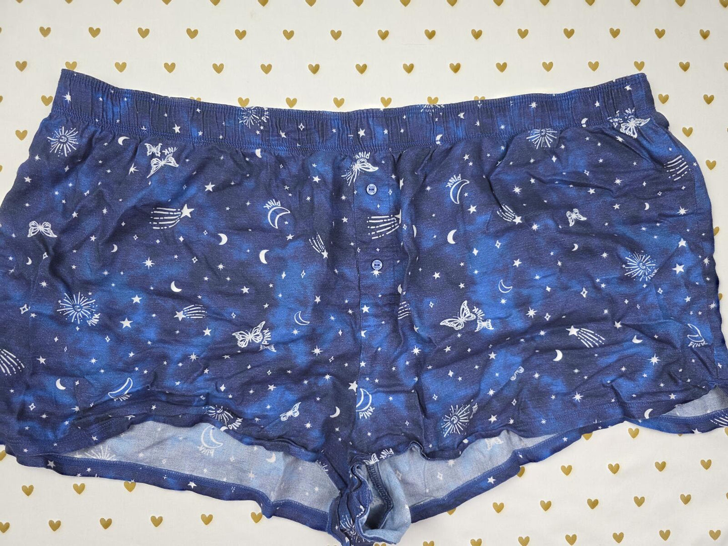 Victorias Secret PINK Moon Stars XXL 2XL Sleep Shorts Boxers Pajama Bottoms