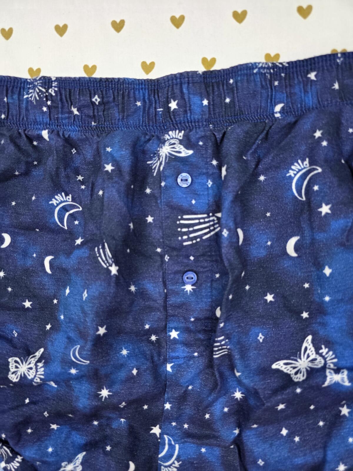 Victorias Secret PINK Moon Stars XXL 2XL Sleep Shorts Boxers Pajama Bottoms