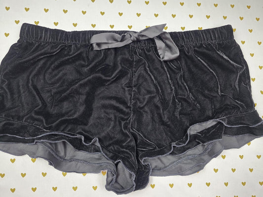 Victorias Secret PINK Velvet Ruffle XL   Sleep Shorts Boxers Pajama Bottoms