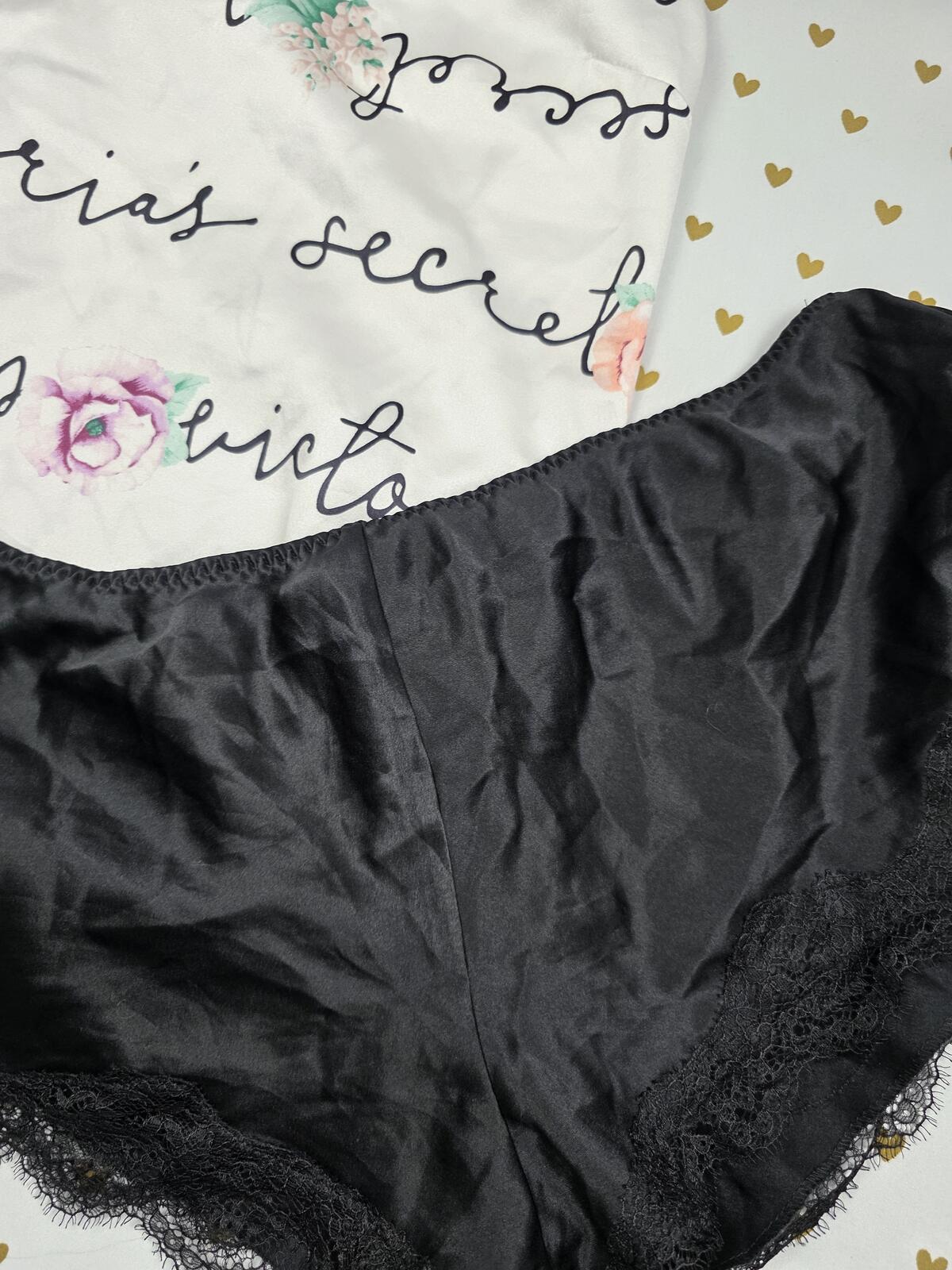 Victorias secret Satin Sleep Set Tank Top Shorts Pajama 2pc  MEDIUM