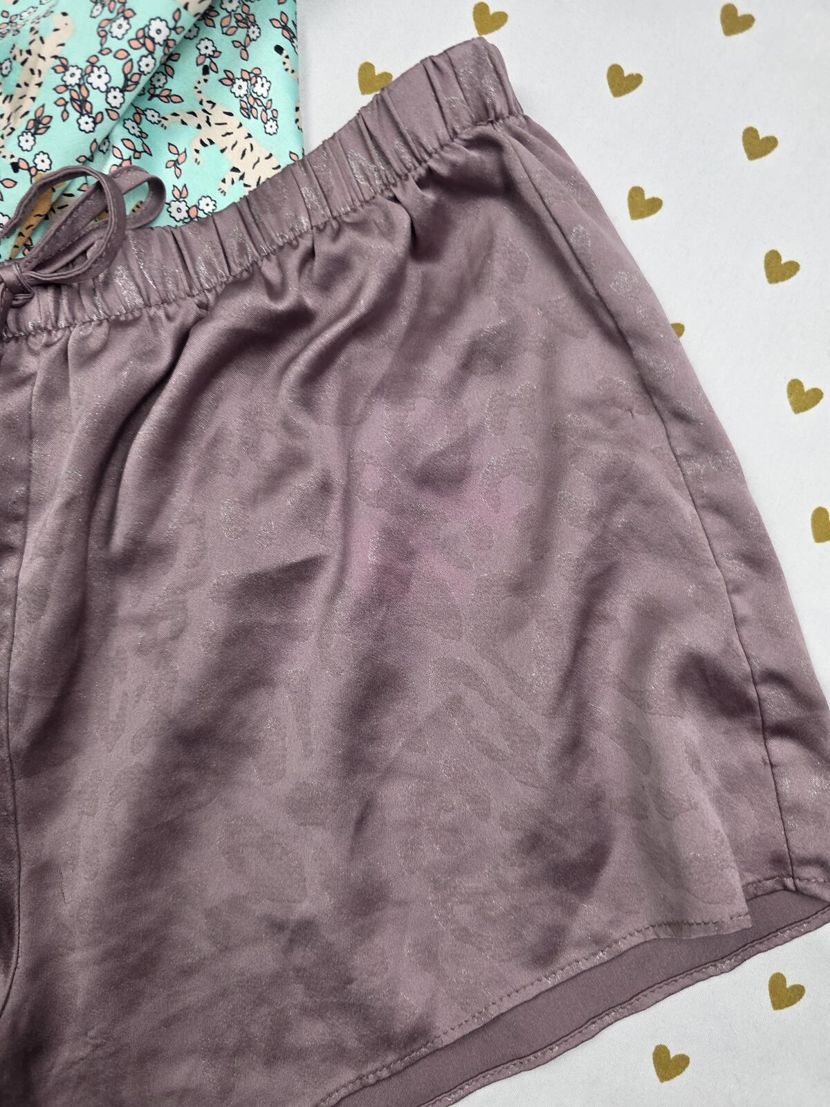Victorias Secret 2pc satin silky sleep set pajama Tank shorts XS