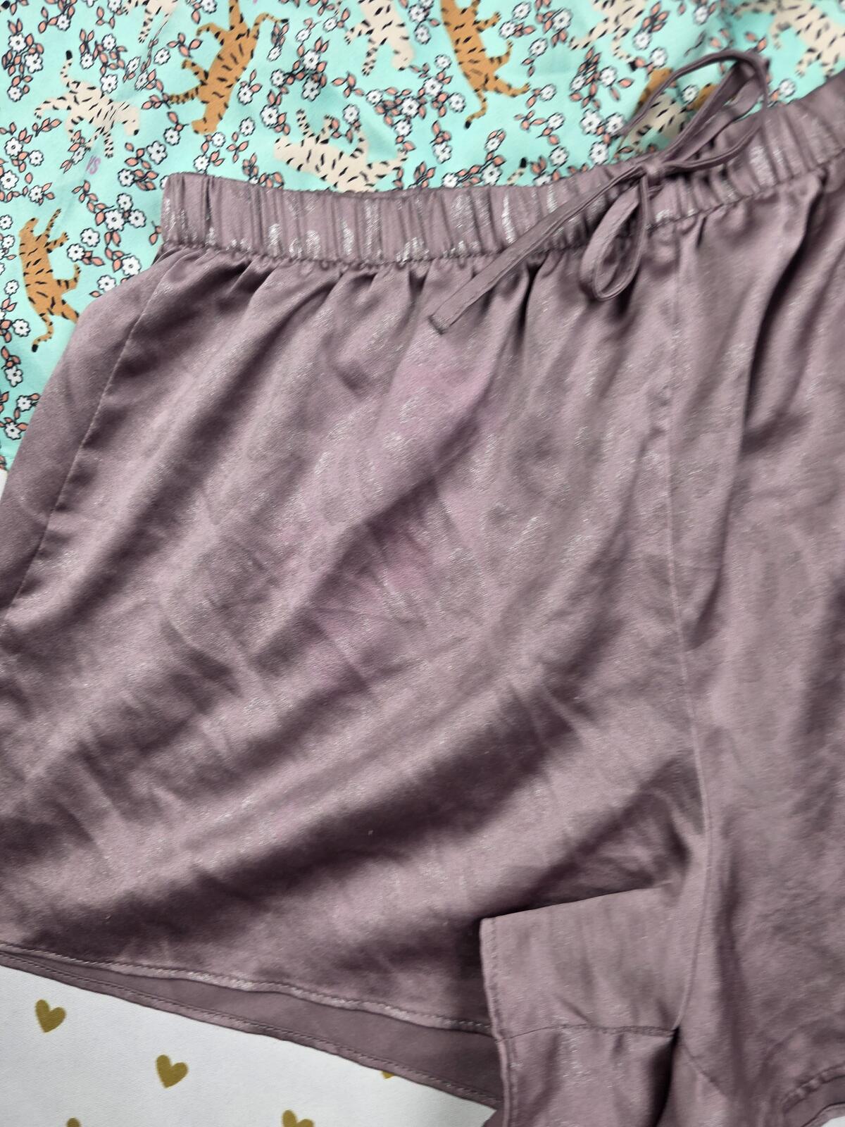 Victorias Secret 2pc satin silky sleep set pajama Tank shorts XS