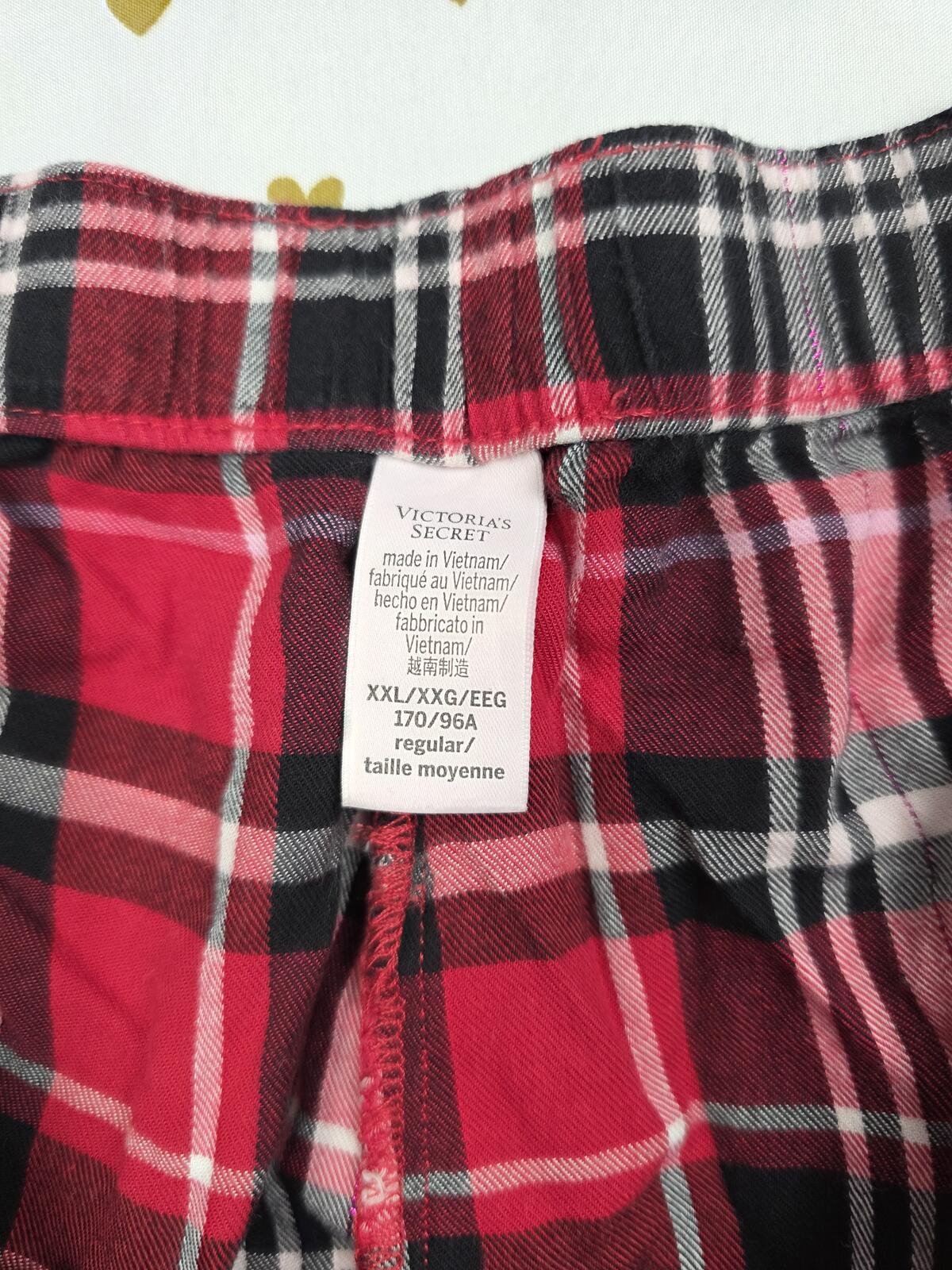 Victorias Secret Red Plaid Sleep Pants Pajama Bottoms PJ XXL 2XL