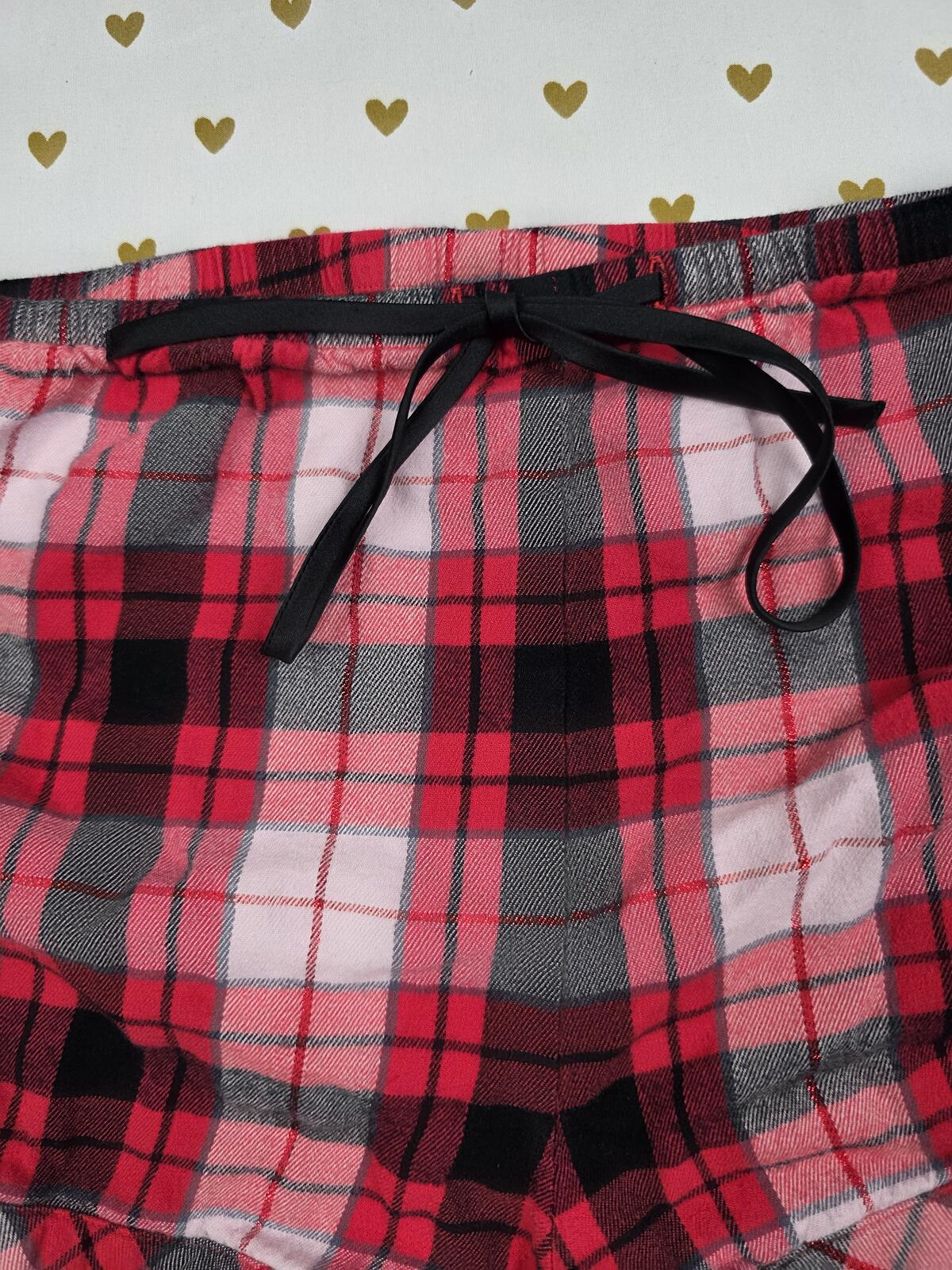 Victorias Secret Red Plaid Checkered MEDIUM  Sleep Shorts Boxers Pajama Bottoms