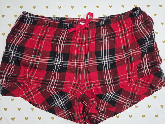 Victorias Secret Red Plaid MEDIUM  Sleep Shorts Boxers Pajama Bottoms