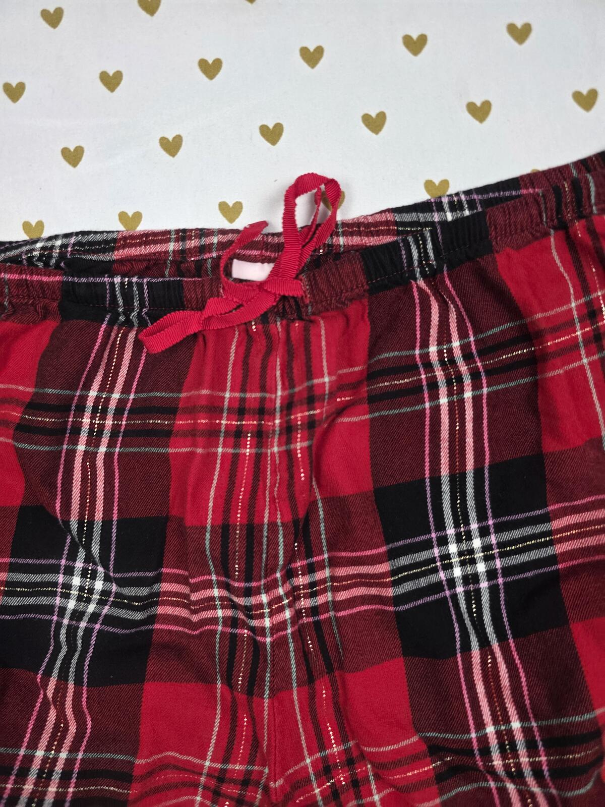 Victorias Secret Red Plaid MEDIUM  Sleep Shorts Boxers Pajama Bottoms