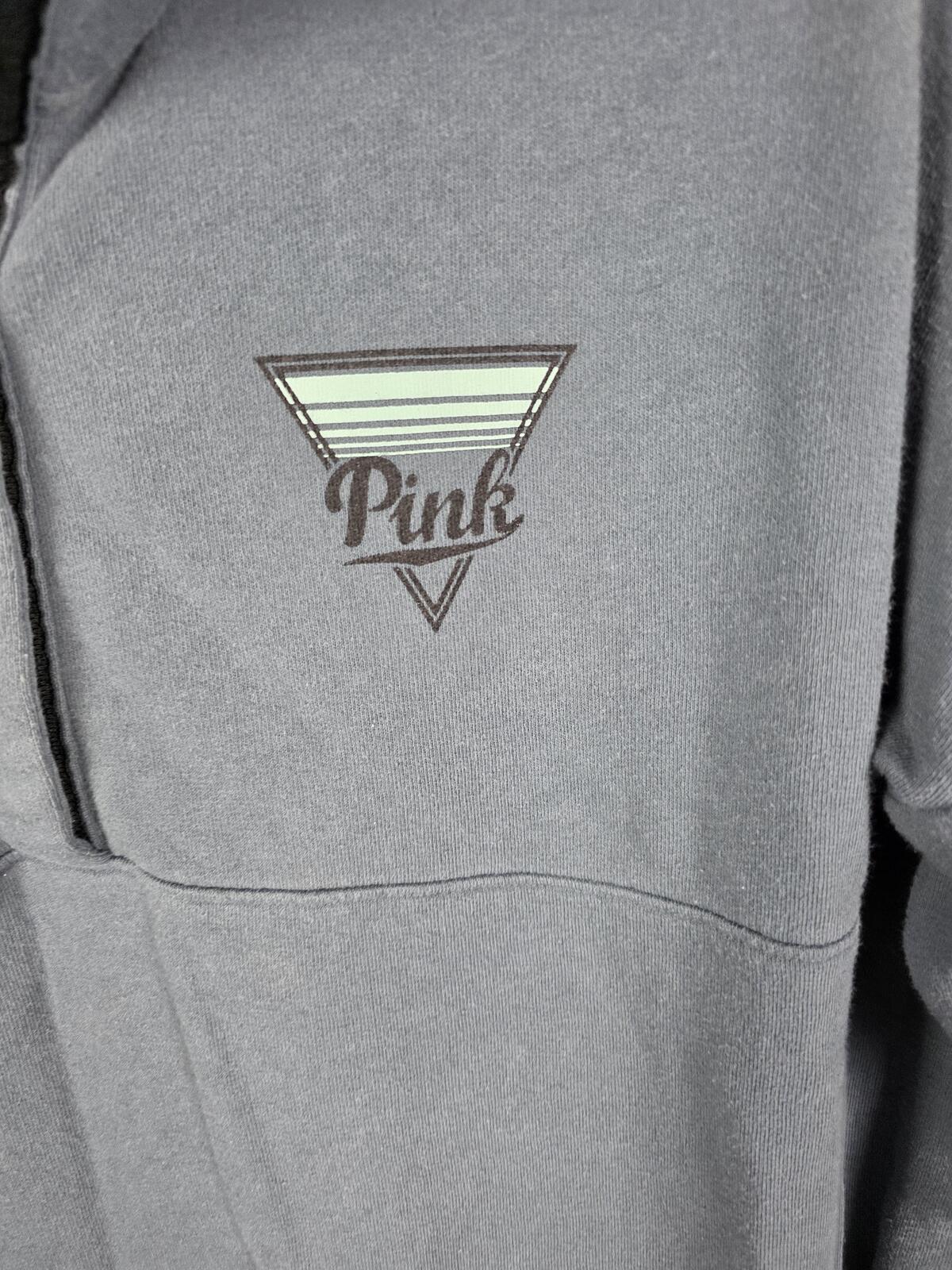 Victorias Secret Pink LOVE Oversized Sweater Shirt Quarter button XS