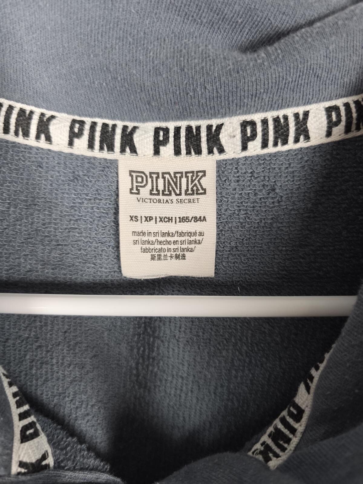 Victorias Secret Pink LOVE Oversized Sweater Shirt Quarter button XS