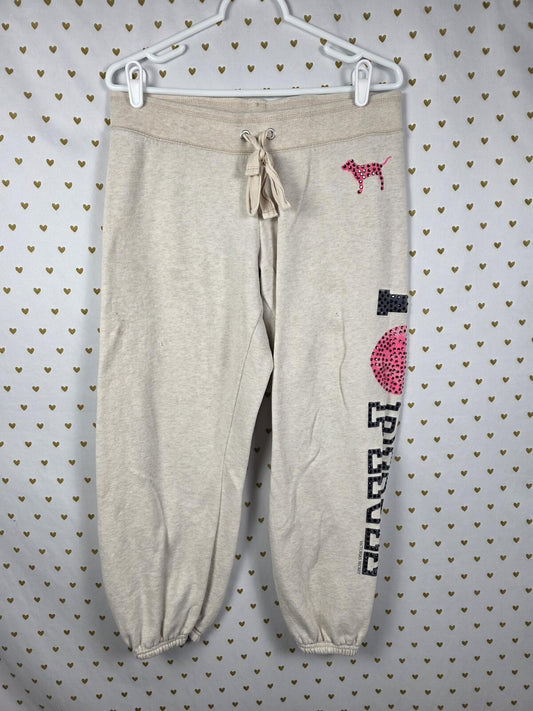 Victorias Secret PINK VINTAGE Y2k Bling Sweats LOVE Studded SMALL University