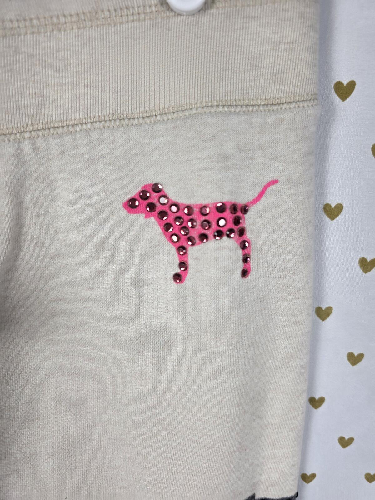 Victorias Secret PINK VINTAGE Y2k Bling Sweats LOVE Studded SMALL University
