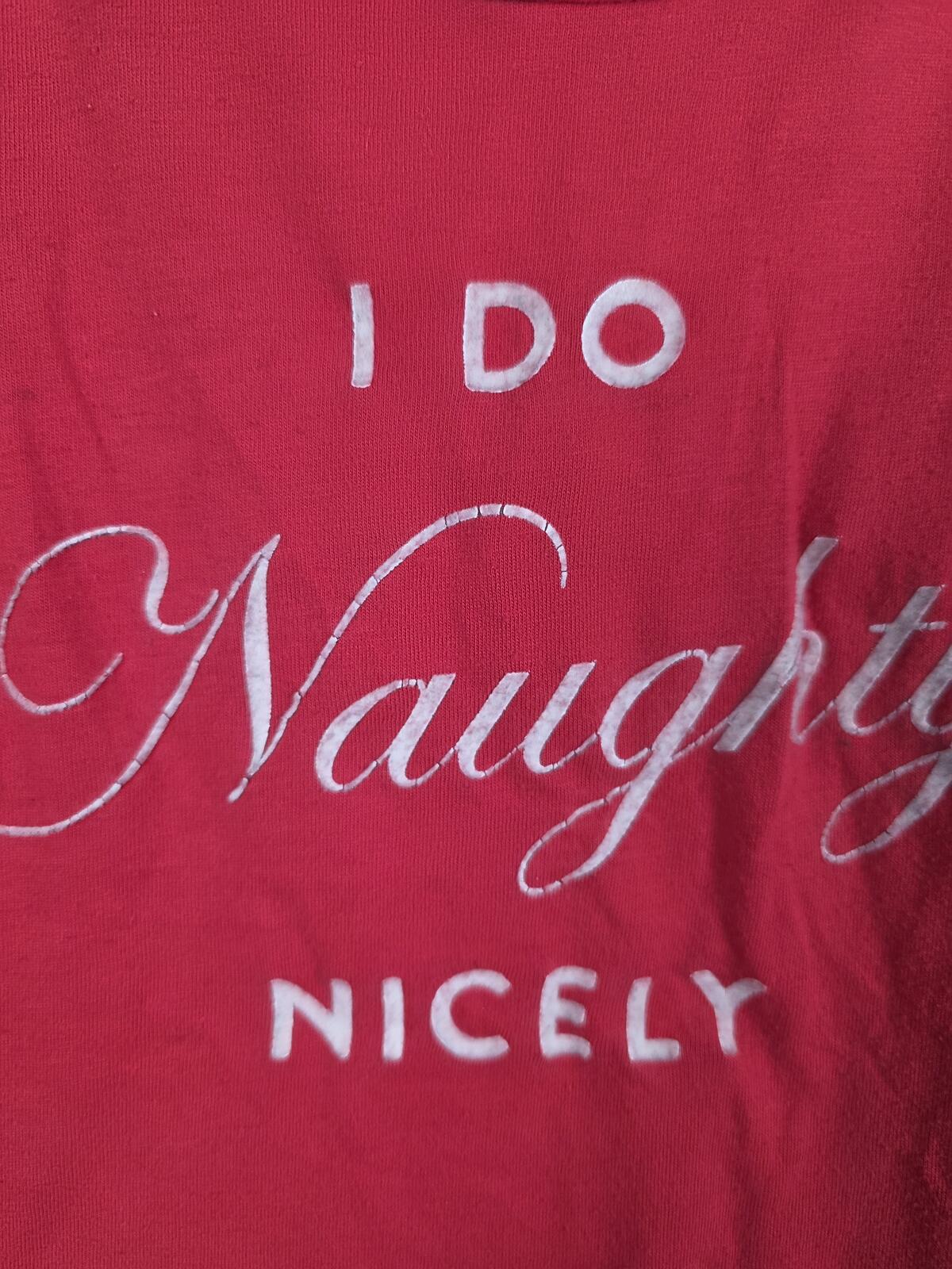 Victorias Secret I DO NAUGHTY NICELY Tank Top Cross back MEDIUM