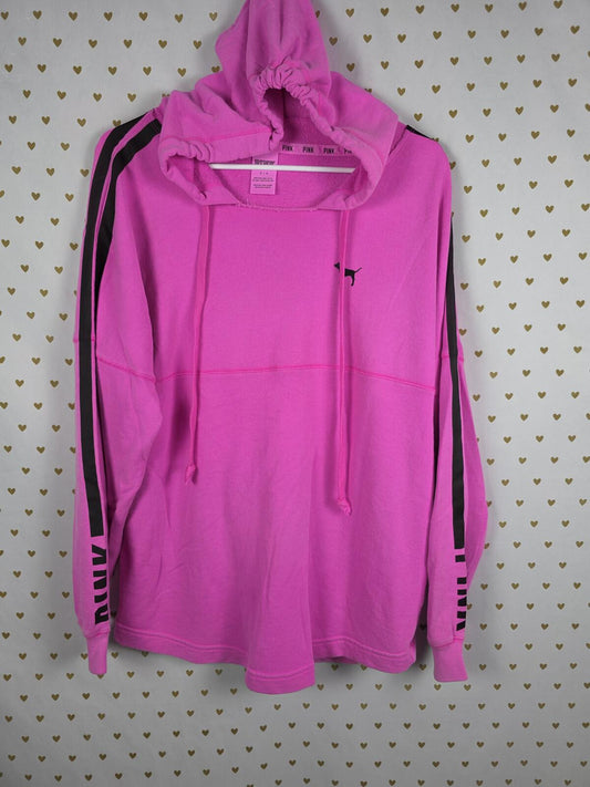Victorias Secret Pink Small Dog Logo Long sleeve Pullover Hoodie Sweater