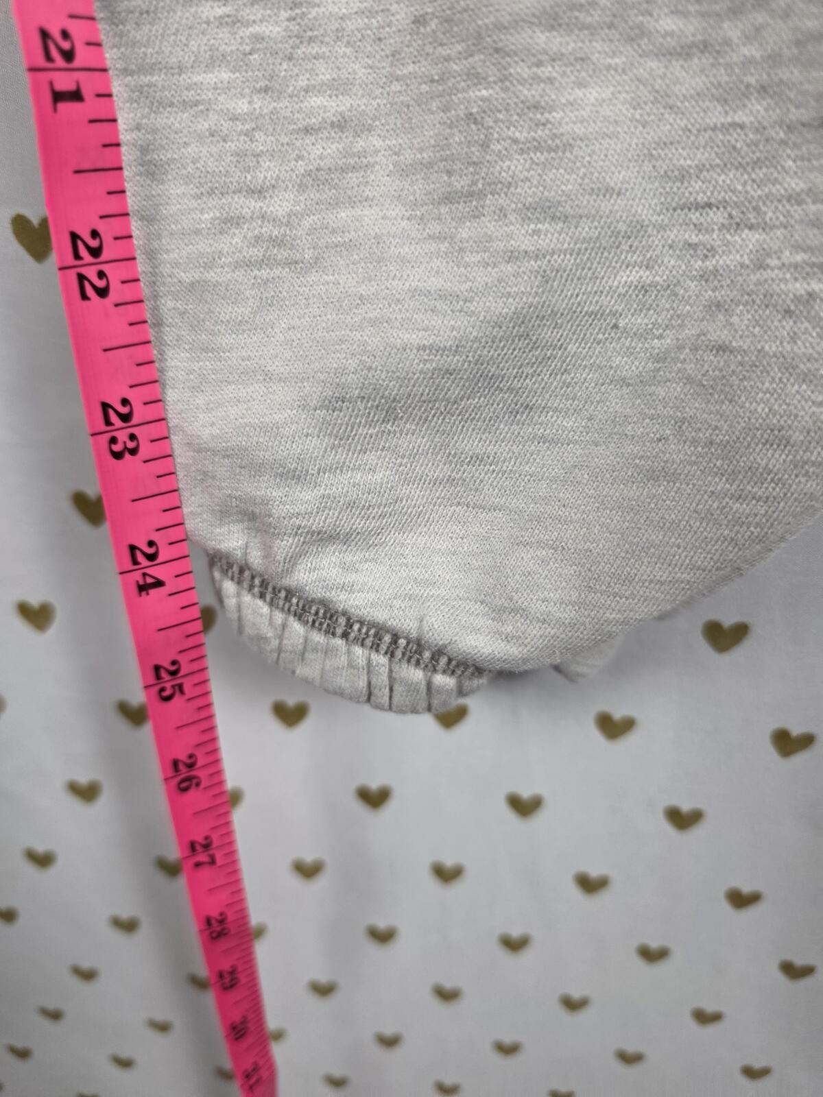 Victorias Secret PINK Vintage Embroidered sweats tapered Joggers Grey MEDIUM