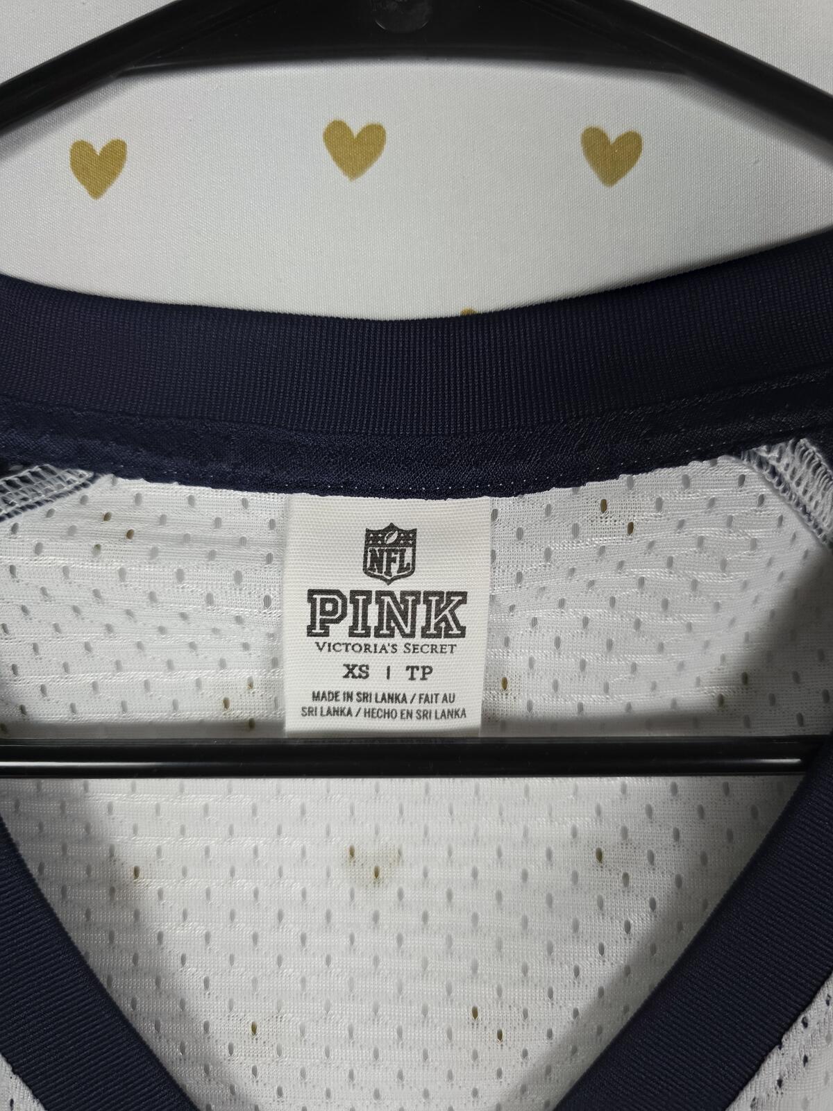 Victorias Secret PINK NFL BLING Sequined DALLAS COWBOYS Football Jersey XS