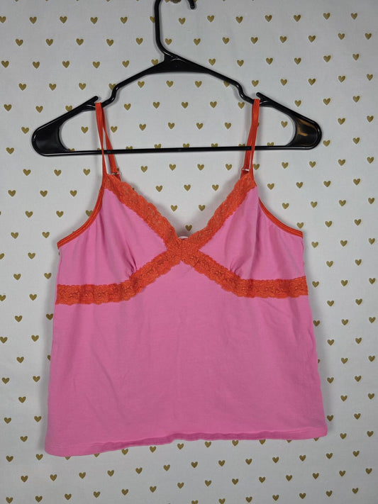 Victorias Secret PINK VINTAGE y2k Tank Top Cotton LARGE Babydoll