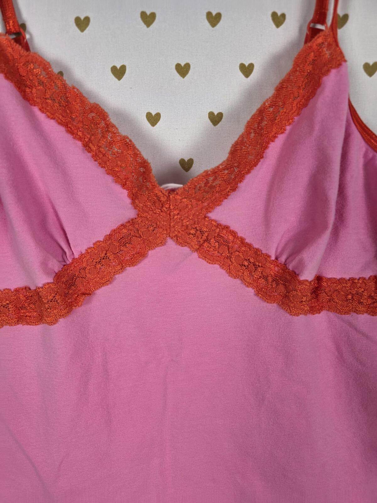 Victorias Secret PINK VINTAGE y2k Tank Top Cotton LARGE Babydoll