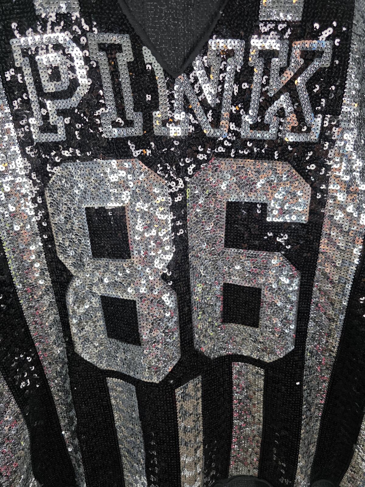Victorias Secret PINK FASHION SHOW MEGA BLING Jersey Large Sequined HTF