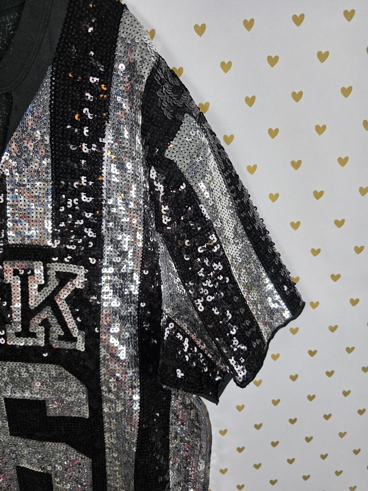 Victorias Secret PINK FASHION SHOW MEGA BLING Jersey Large Sequined HTF
