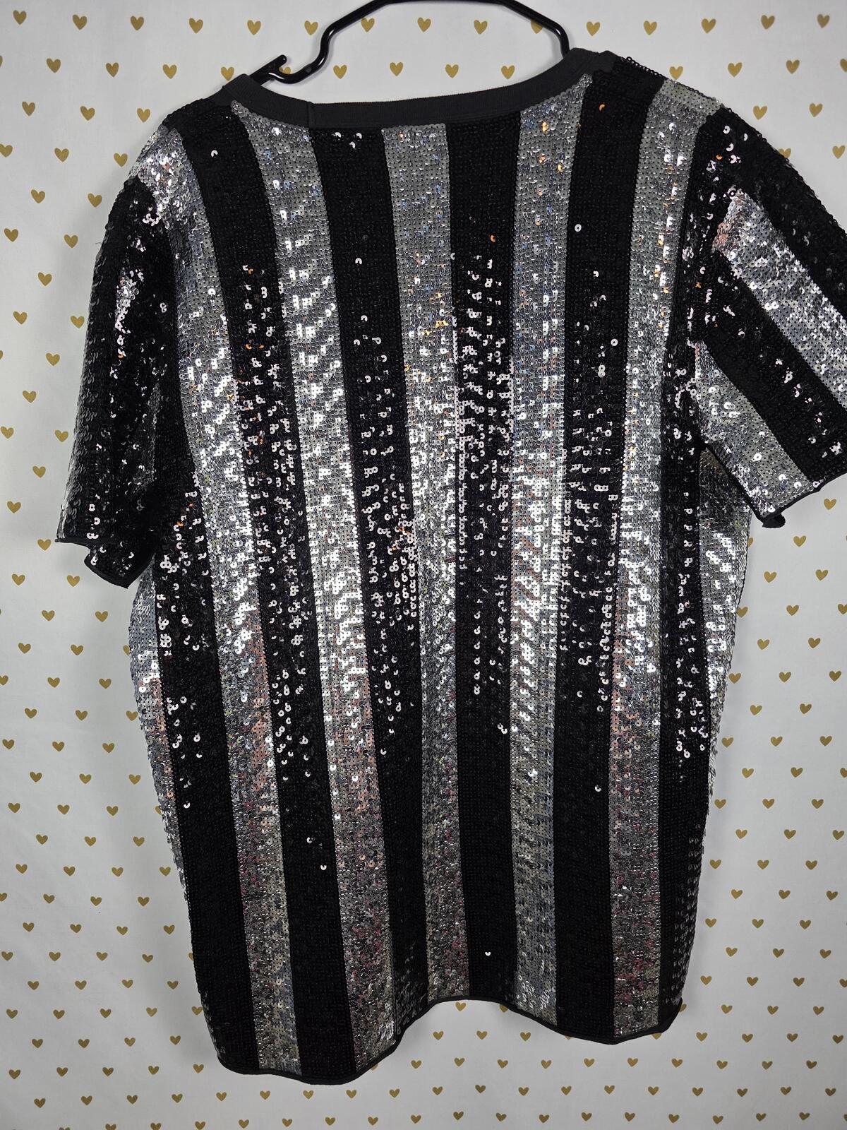 Victorias Secret PINK FASHION SHOW MEGA BLING Jersey Large Sequined HTF