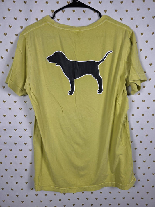 Victorias Secret PINK Dog Logo Campus Pocket Tee shirt MEDIUM