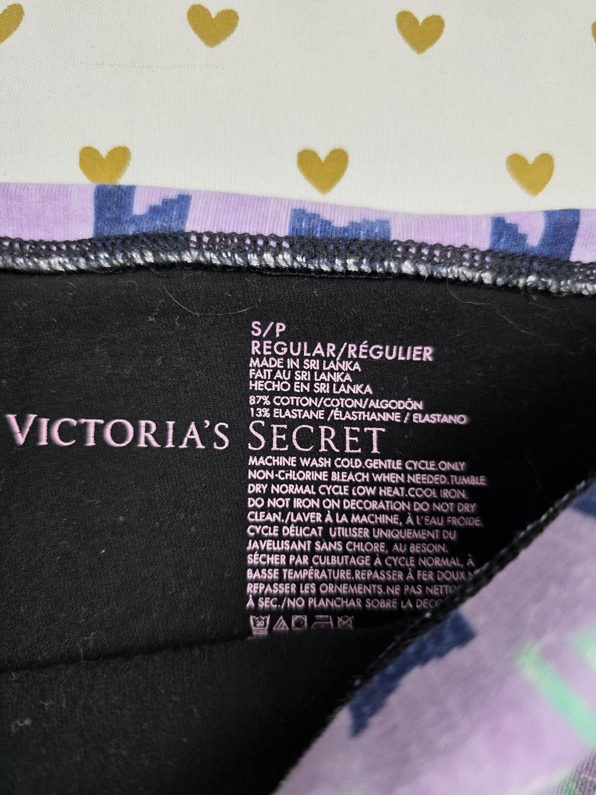 Victorias Secret Geometric Yoga Shorts Foldover WINGS SMALL Vintage Y2k